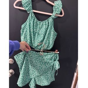 Pink Lily Two-Piece Skort Set